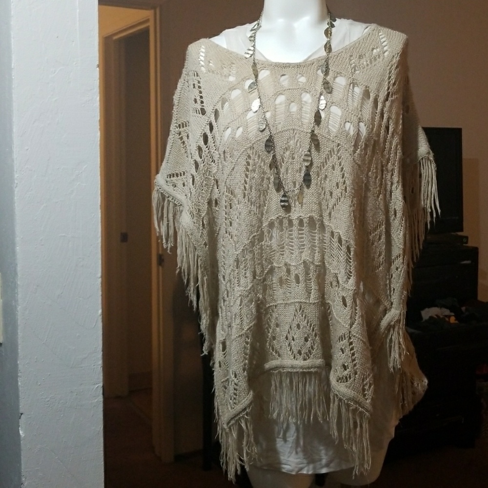 Fringed poncho